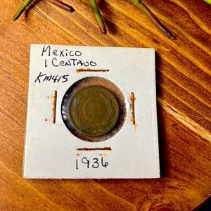 1936 Mexico 1 Centavo AU KM 415 (M741).